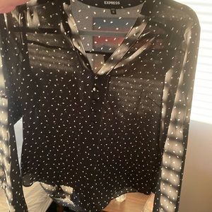 XS express blouse polka dot!